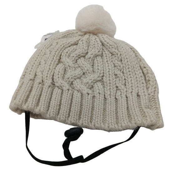 BOOTS&BARKLEY CREAM POM HAT WITH UNDER CHIN STRAP - Picture 2 of 9